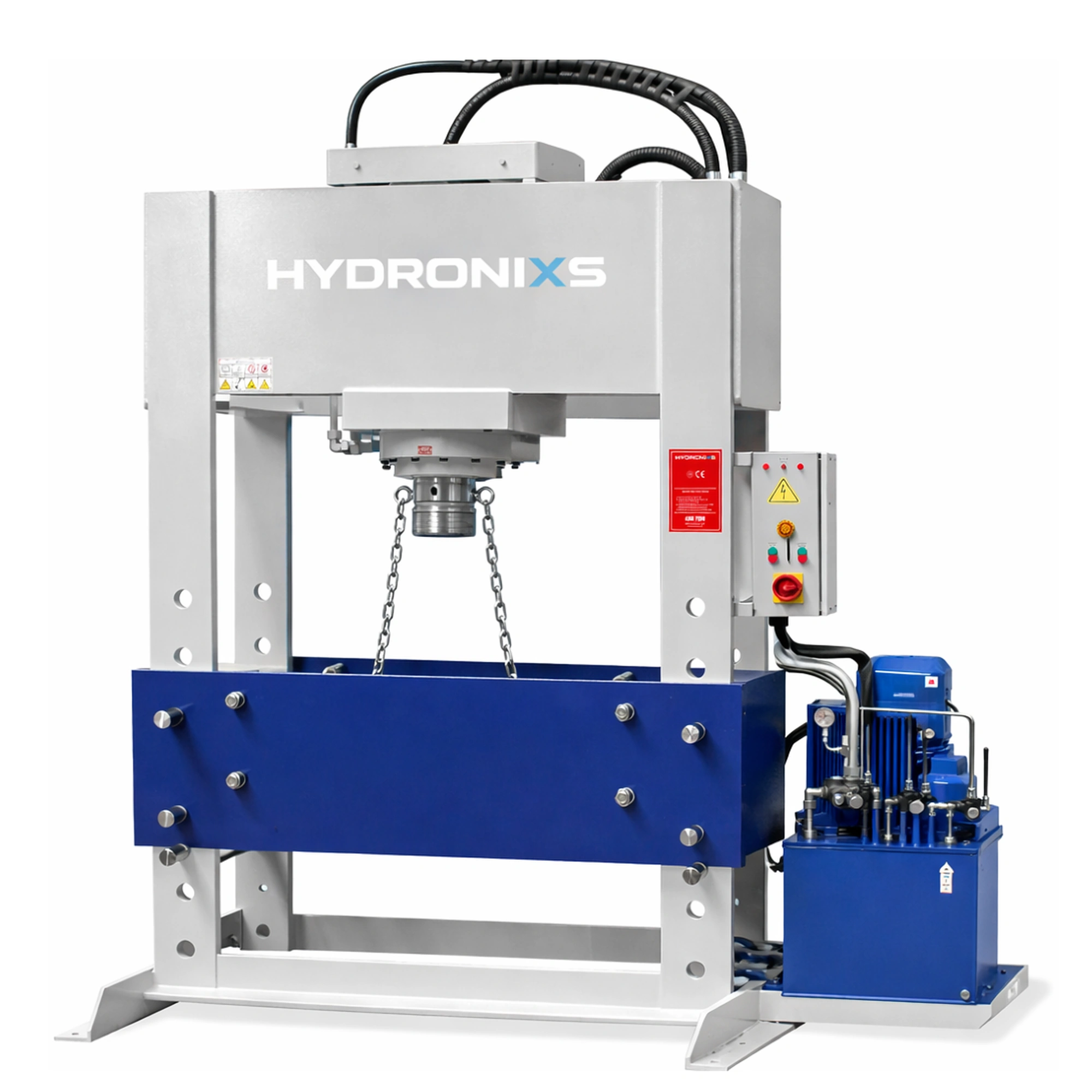 Industriële hydraulische werkplaatspers HD400 van HYDRONIXS voor zware perswerkzaamheden